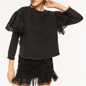Zara Trafaluc Denim Top